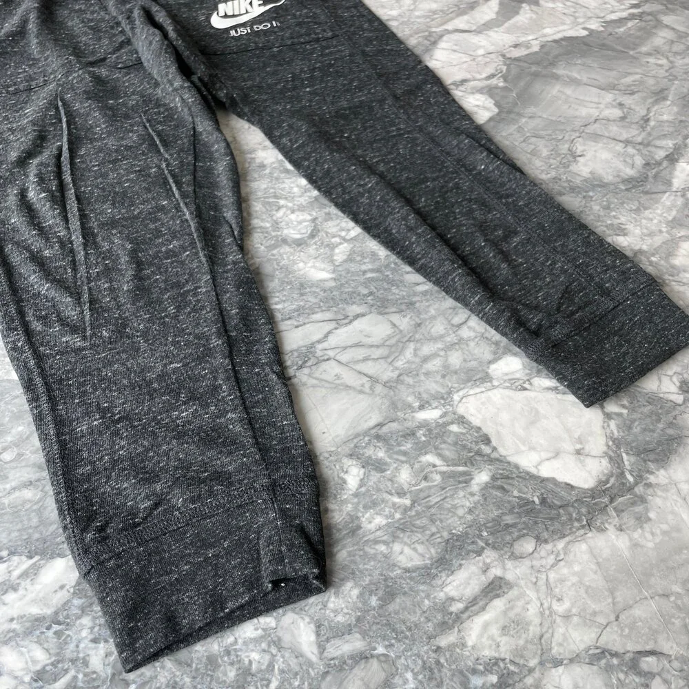 Nike Activewear Drawstring Waist Jogger Pants Gray XS